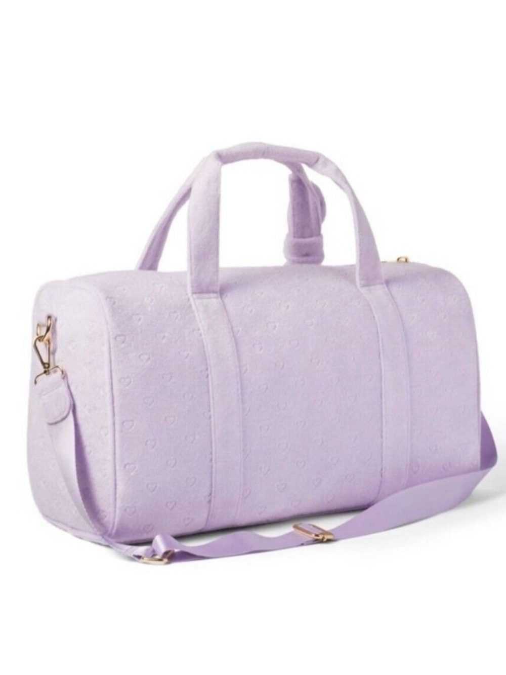 Stoney Clover Lane x Target Purple Heart Duffle Terry Cloth Bag